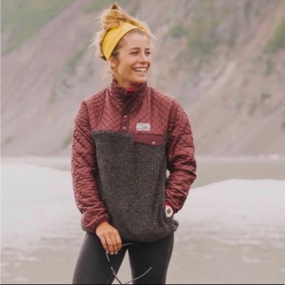 Patagonia Jackets & Blazers - Patagonia womens mixed snap t red black